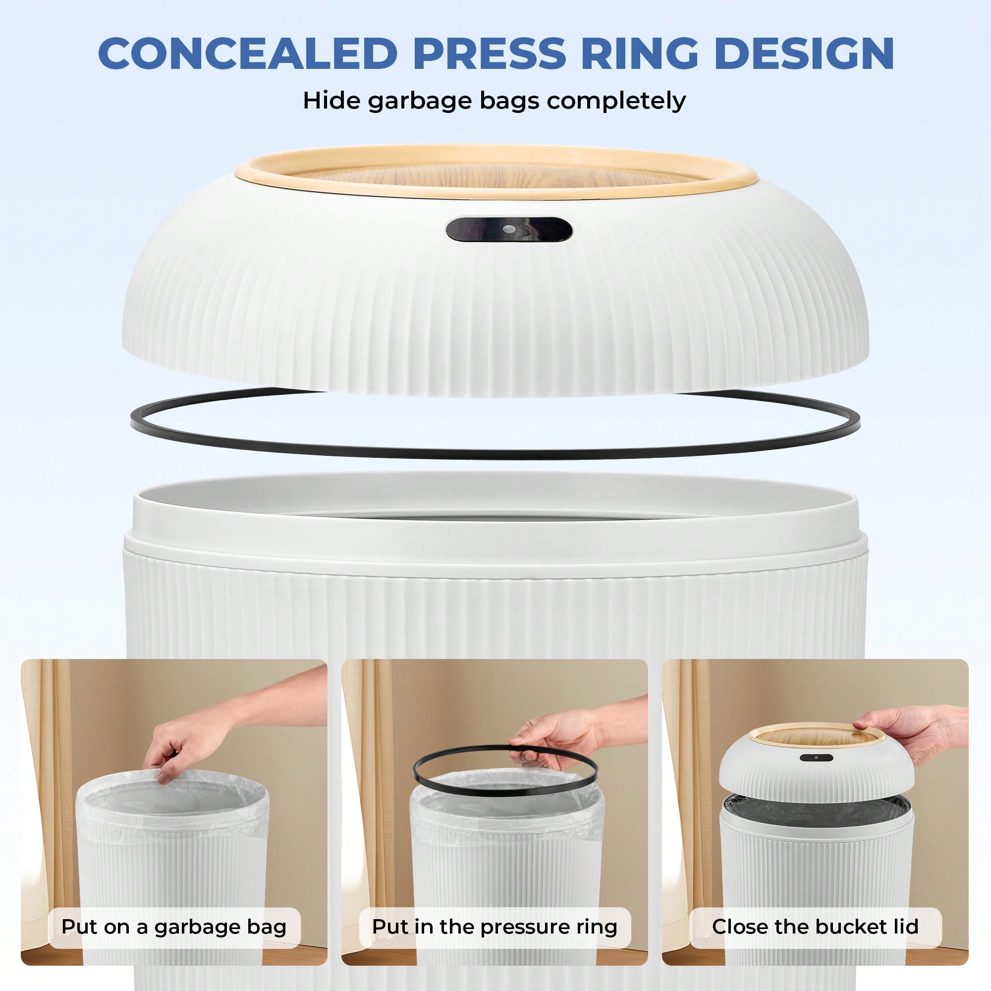 Motion Sensor Trash Can with L - огляд і ціна Commercial Kitchen Bin