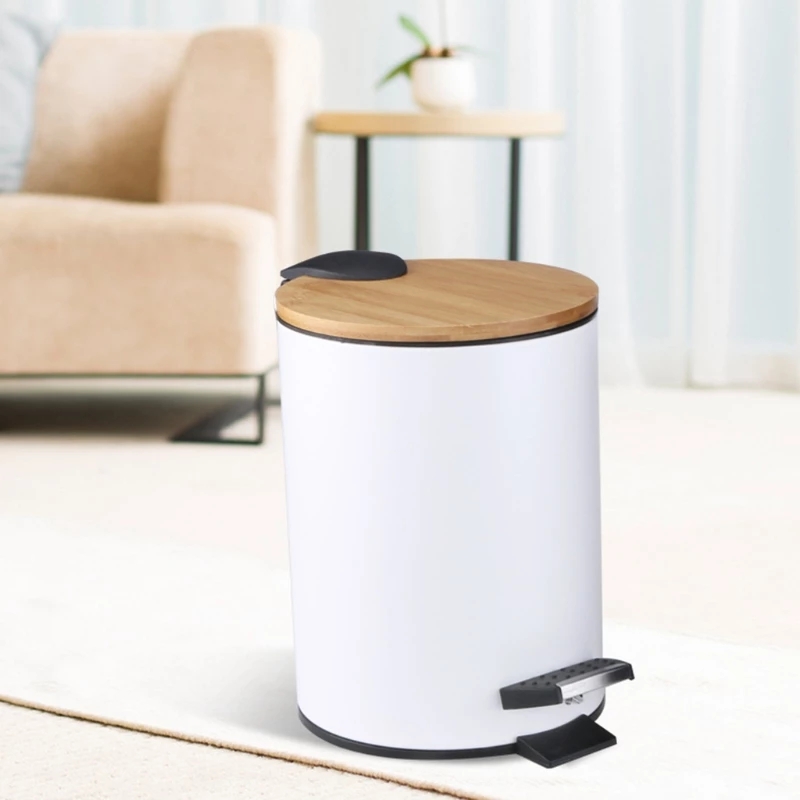 3/5L Wooden Flip Step Trash Ca - огляд і ціна Commercial Kitchen Bin